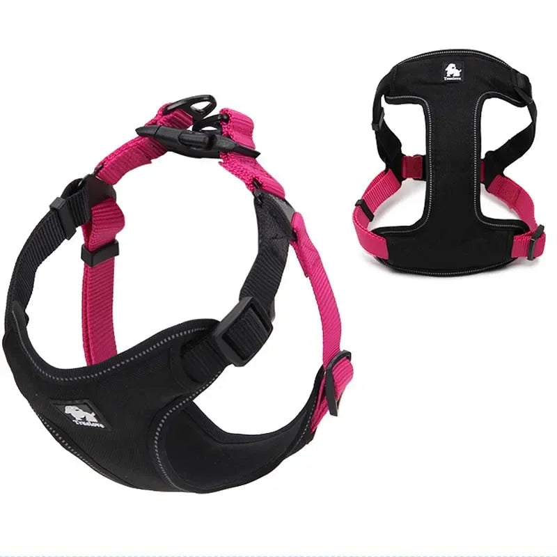 Truelove Padded Reflective Dog harness Vest Pet Step in Harness Adjustable No Pulling Pet Harnesses for Small Medium Dog TLH5951 Peaceful Pleasures Health and Wellness fuchsia M China Mainland