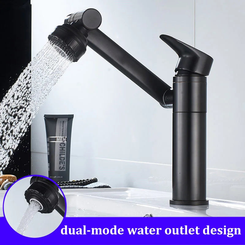 Stainless Steel Single-Handle Hot & Cold Bathroom Basin Faucet