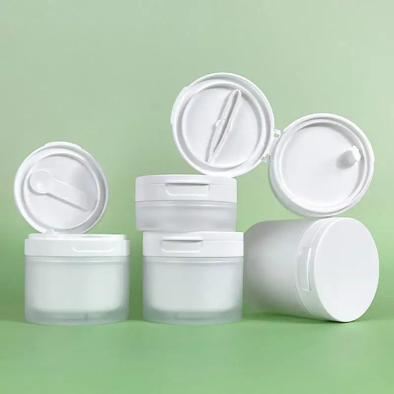 Refillable Cosmetic Jar with Flip Lid, Spoon or Tweezers | 50/120g