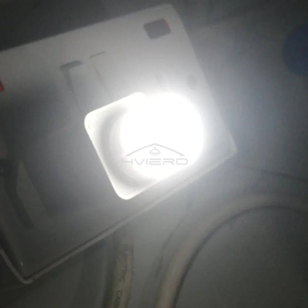 HVIERO USB LED Night Light – Warm & White Glow, Plug & Play