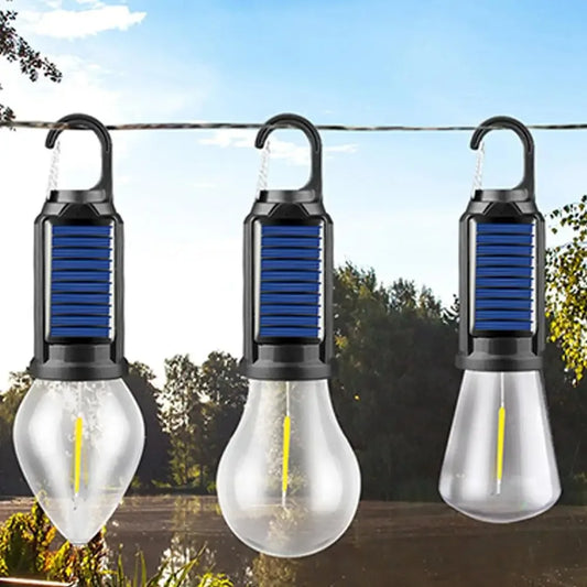 GGbingo Solar Powered LED Camping Lamp with Hook LED Lantern USB Charging Outdoor Tent Light Waterproof for Outdoor BBQ Camping Peaceful Pleasures Health and Wellness