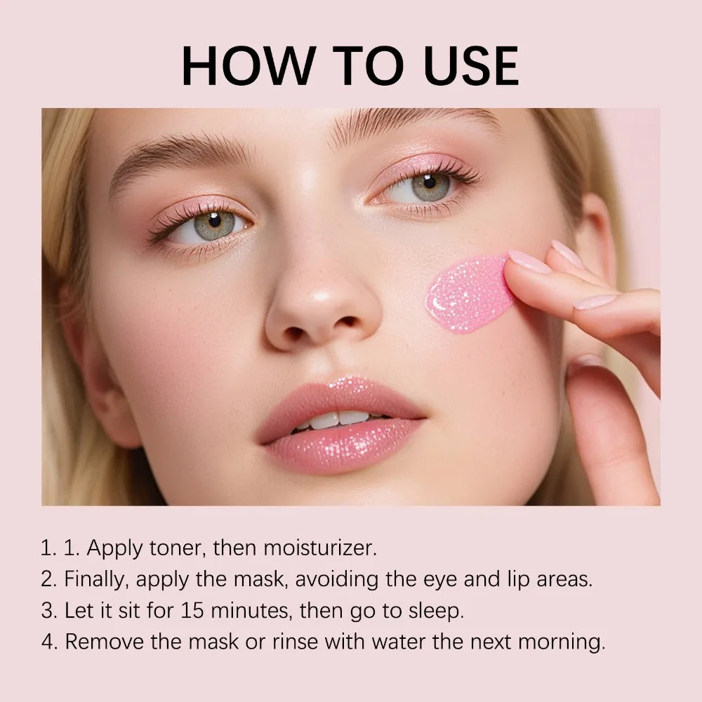 Korean Night Collagen Sleep Mask: Gently Firms, Reduces Puffiness for Refined Contours & Glass-Like Skin Peaceful Pleasures Health and Wellness