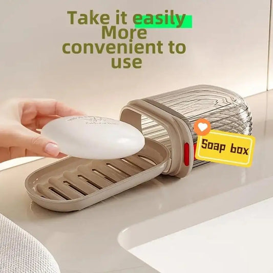Creative Travel Soap Box Lid Sealed Drainable Portable Small Business Peaceful Pleasures Health and Wellness