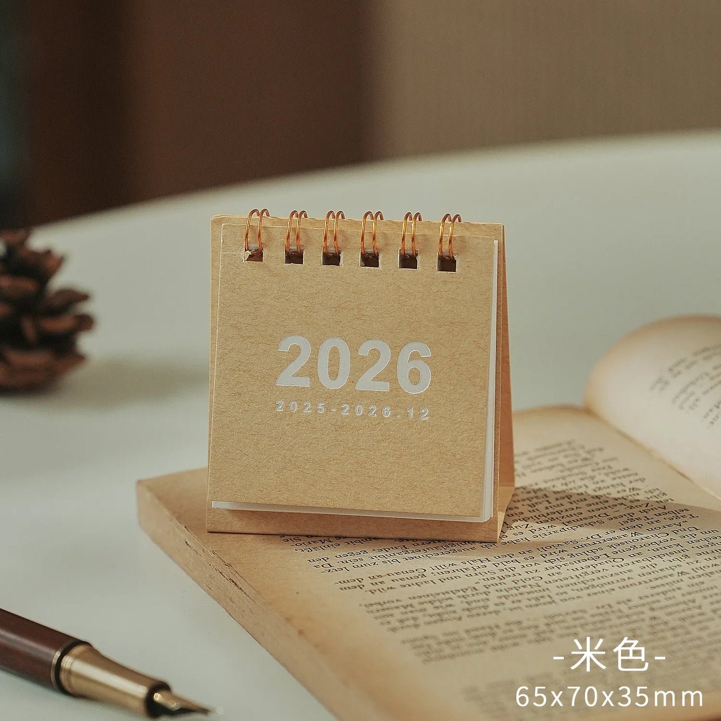 2026 Kawaii Mini Desk Calendar – Daily & Monthly Planner