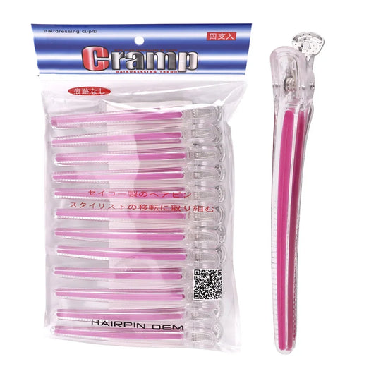 12Pcs Seamless Hair Clips, Sectioning Clips for Haircut Styling, Salon Barbershop Household Hairdressing Accessories Peaceful Pleasures Health and Wellness