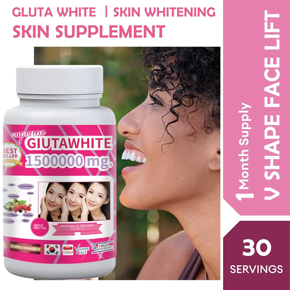 GLUTA WHITE Glutathione Skin Brightening Supplement 30 Softgels