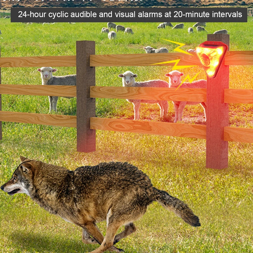 Solar Alarm Lamp 129dB Wireless Motion Sensor Siren Outdoor Waterproof Wild Wolf Alarm System Detector Peaceful Pleasures Health and Wellness
