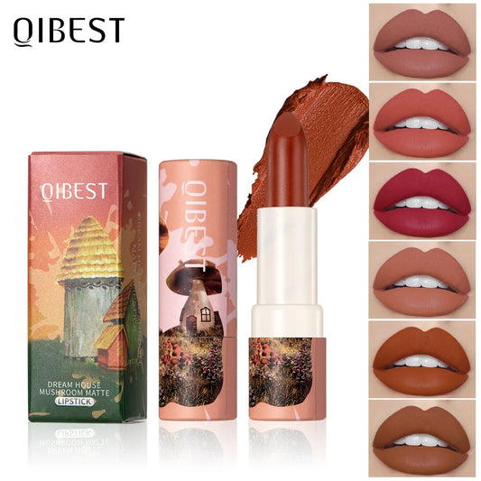 QIBEST Lipstick - Dreamy Red Lip Glamour - Intense Color Pigmentation, Non-Drying & Long-Lasting, Moisturizing, Suitable for All Peaceful Pleasures Health and Wellness