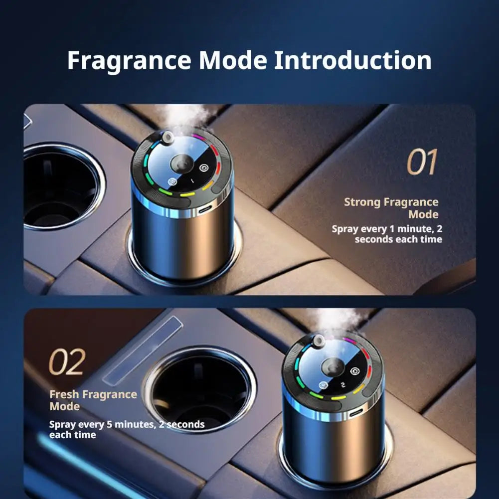 Multi-mode Adjustment Intelligent Car Aromatherapy Machine Starry Sky Projection Nano-atomization Remove Odor Cologne Humidifier Peaceful Pleasures Health and Wellness