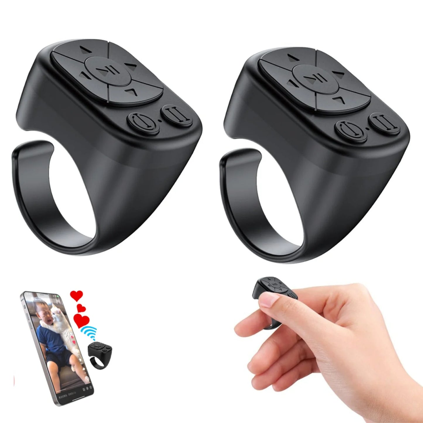 Bluetooth Scrolling Ring Remote for TikTok, Camera & Page Turn Peaceful Pleasures Health and Wellness