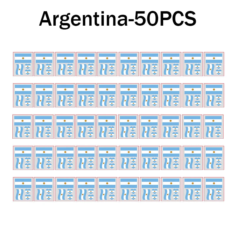 Waterproof Flag Tattoo Stickers – Brazil, USA & Germany Fans