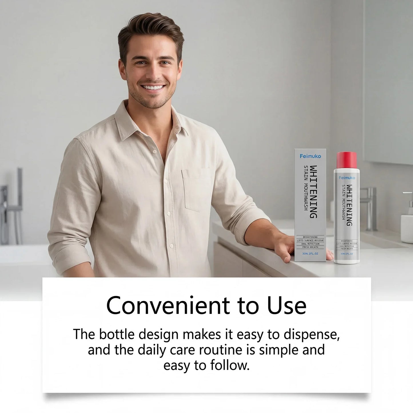 Refreshing Mouthwash – Natural Stain Removal & Fresh Breath 30ml