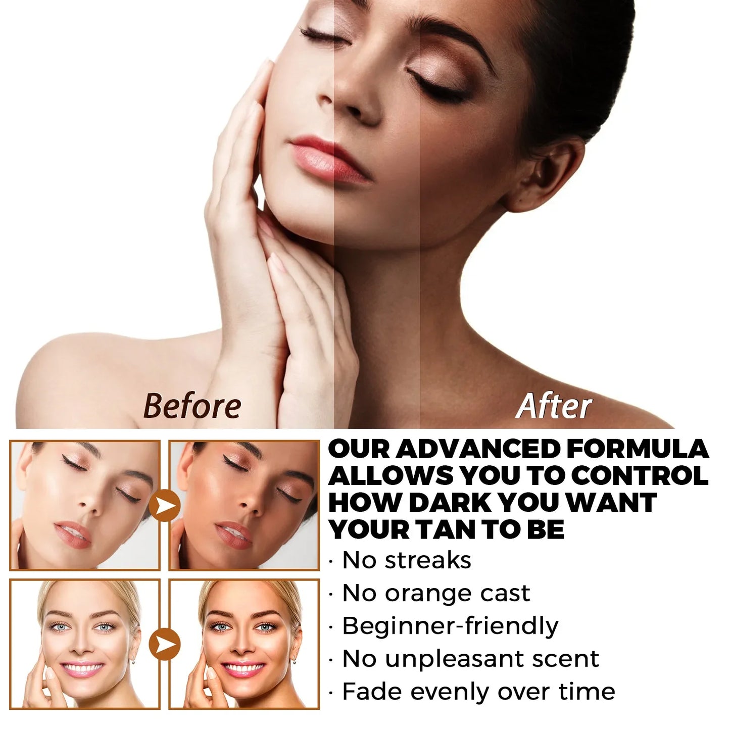 EELHOE Self Tanning Drops – Sunless Bronzing Serum 30ml