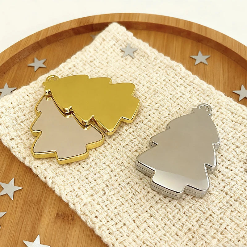 Christmas Tree Snowflake Stock Cosmetic Mirror Sliding Folding Mirror Girls Carry-On Mirror Unbreakable Compact Vanity Mirror Peaceful Pleasures Health and Wellness