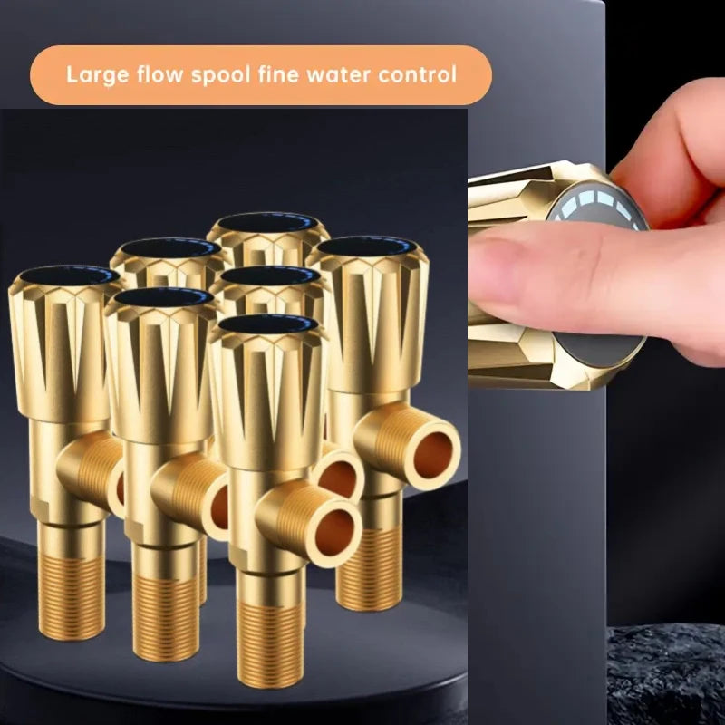 YANKE Brass Triangle Valve G1/2 – Leak-Free Hot & Cold Water