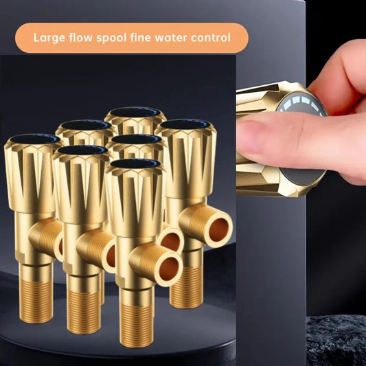 YANKE Brass Triangle Valve G1/2 – Leak-Free Hot & Cold Water Brass Angle Valve Peaceful Pleasures Health and Wellness