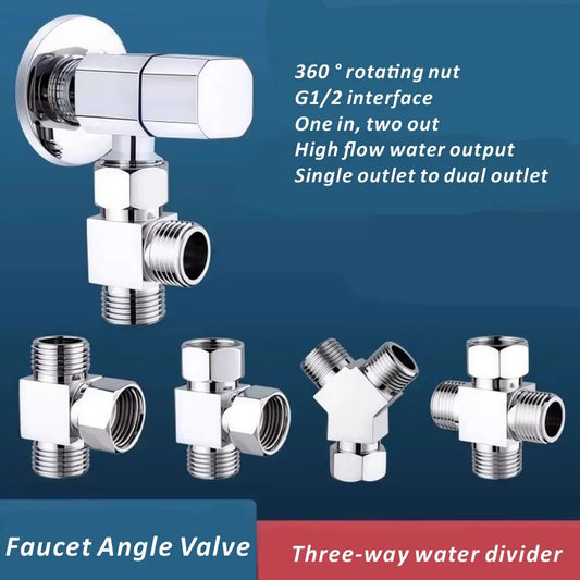 G1/2 Brass Triangle Valve – Water Stop Valve | Bathroom & Laundry Water Shut-Off Valve Oasis Select