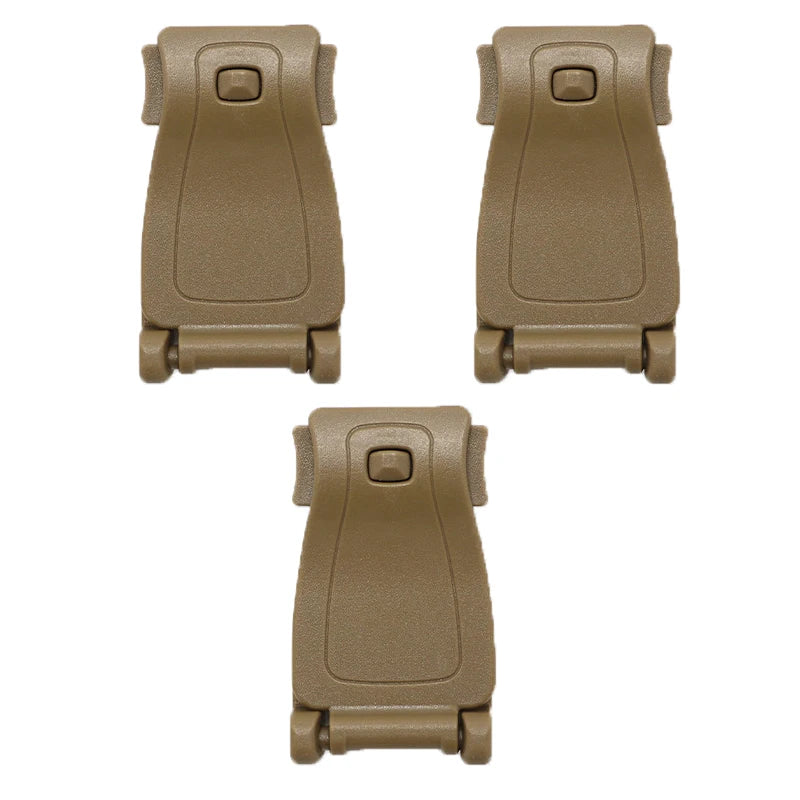 3-Pack MOLLE Webbing Buckle Clips for Tactical Backpacks MOLLE Backpack Clips Peaceful Pleasures Health and Wellness khaki