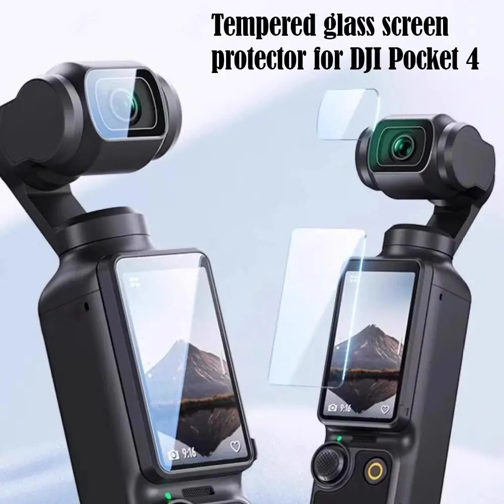 DJI Osmo Pocket 4 Tempered Glass Screen & Lens Protector 2-Pack