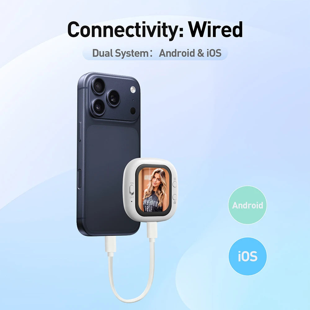 Selfie Monitor Screen Clip for iPhone – Rear Camera Vlog Peaceful Pleasures Health and Wellness