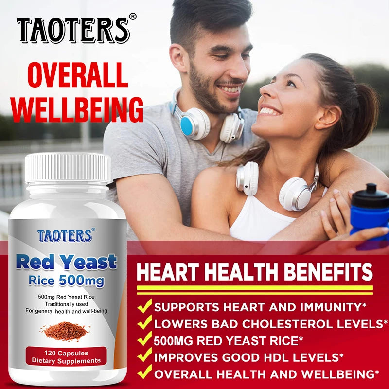 Red Yeast Rice 500mg Capsules | Heart & Cholesterol Support