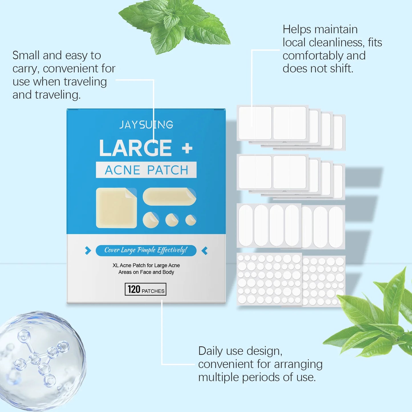 120-Count Salicylic Acid Acne Patches | Invisible Blemish Dots