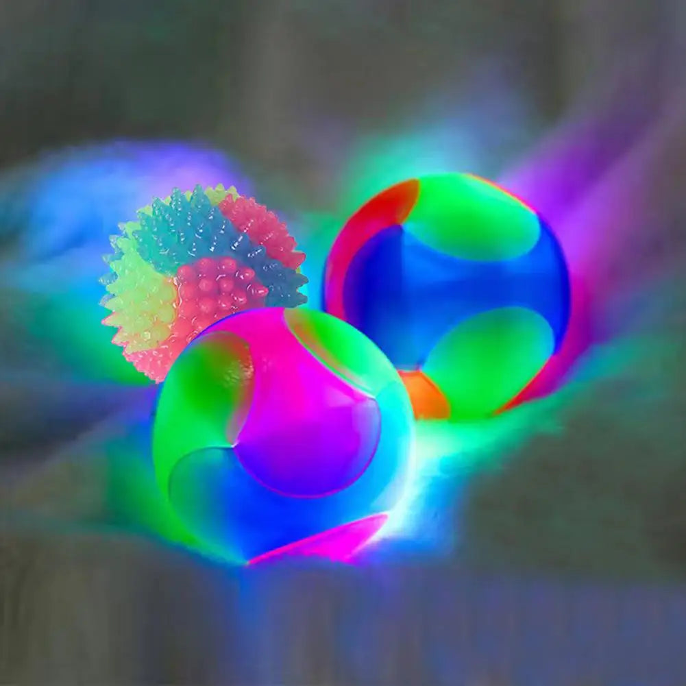 LED Flashing Ball Toy for Dogs & Cats | Glowing TPR Bounce Ball