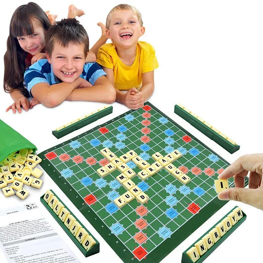 English Spelling Board Game – Alphabet Tile Puzzle for 2–4 Players Word Board Game Oasis Select