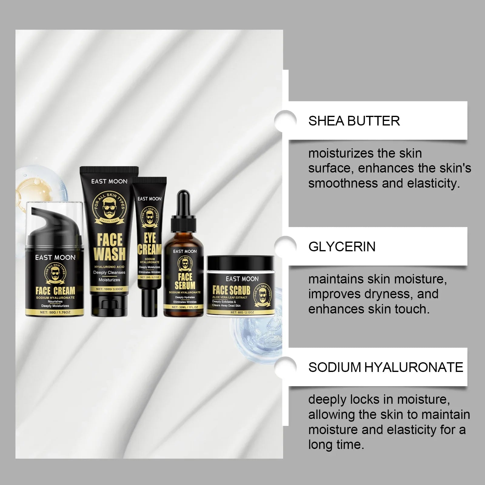 Men's Facial Care Set Holiday Gift Birthday Present for Dad or Husband Christmas Gift Winter Set Skin Care Peaceful Pleasures Health and Wellness
