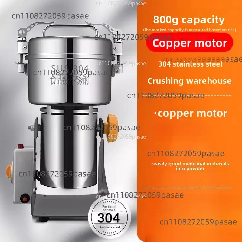 Electric Herb & Grain Grinder – Ultra-Fine Stainless Steel Mill