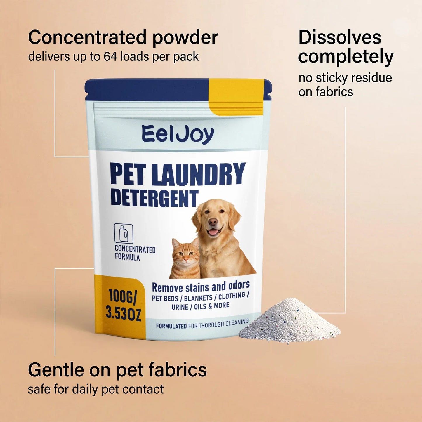 Concentrated Pet Laundry Detergent Powder – Stain & Odor