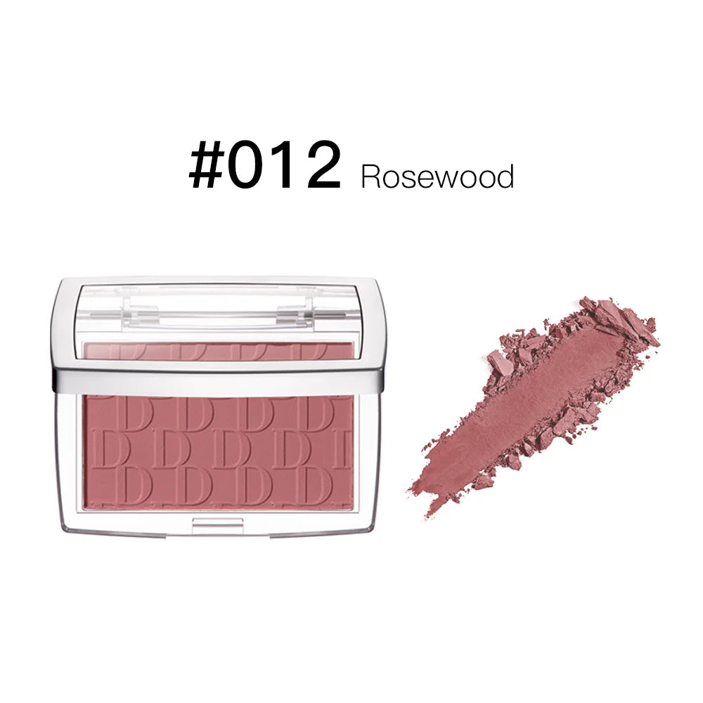 Matte Embossed Blush Palette & Brush – 6 Colors, Long-Lasting