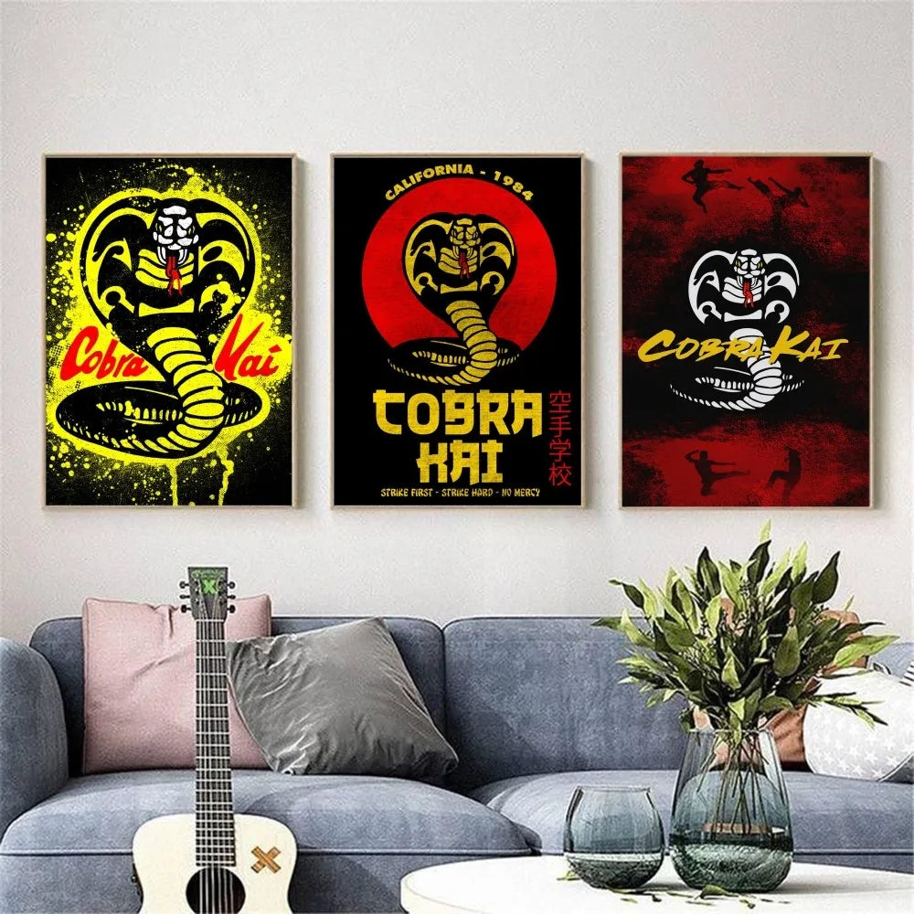 Cobra Kai HD Waterproof PVC Wall Poster | Home Décor Art Wall Art Poster Peaceful Pleasures Health and Wellness