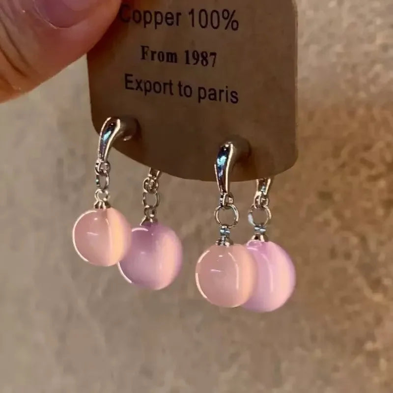 New Fashion Versatile Minimalist Water Drop Pearl Earrings Exquisite Light Luxury Versatile Studs Elegant High Grade Ear Jewelry Peaceful Pleasures Health and Wellness pink
