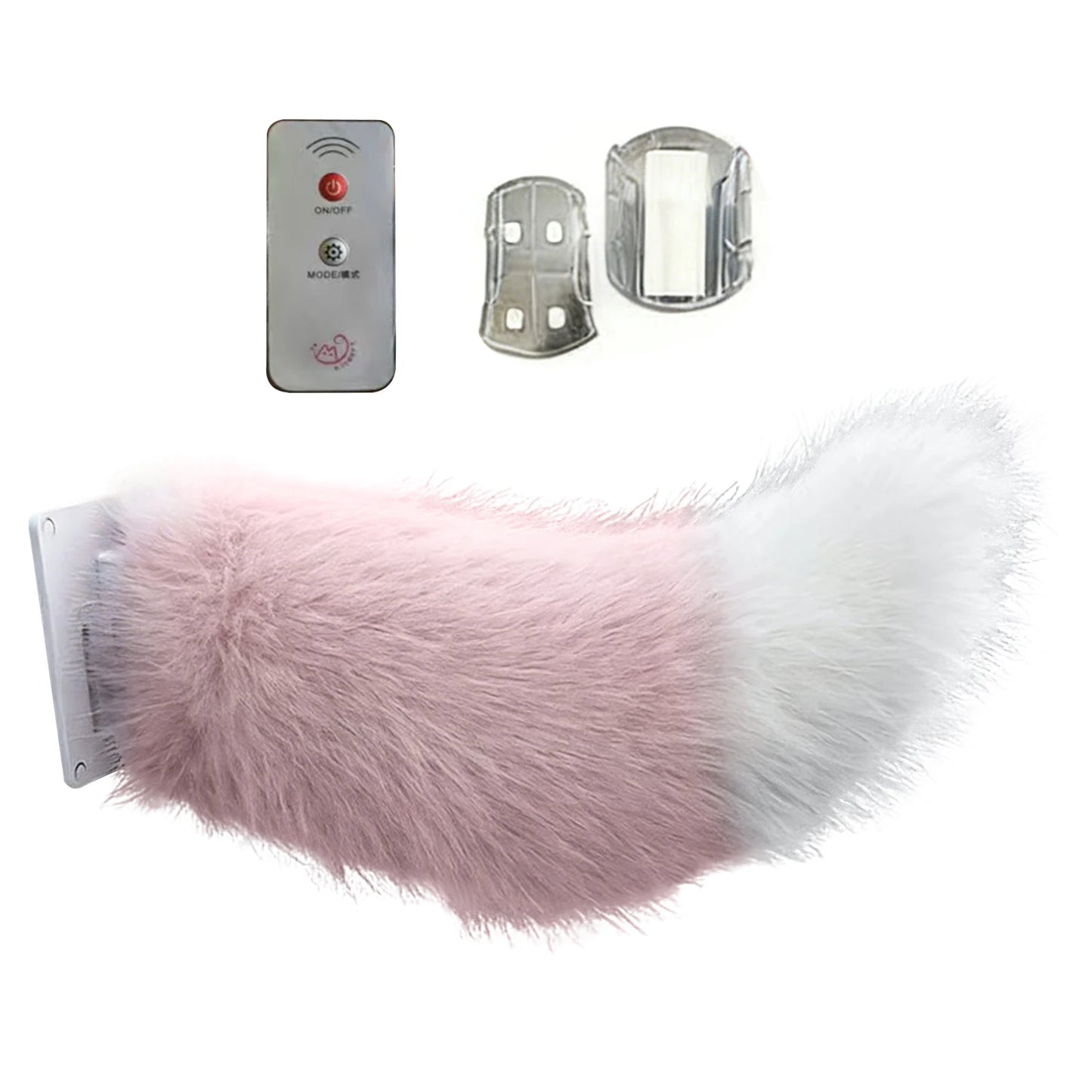 Cute Car Decoration Tails Rechargeable Electric Car Tail with Remote Control for Auto Trunk Bumpe Outing Social Occasions Peaceful Pleasures Health and Wellness pink