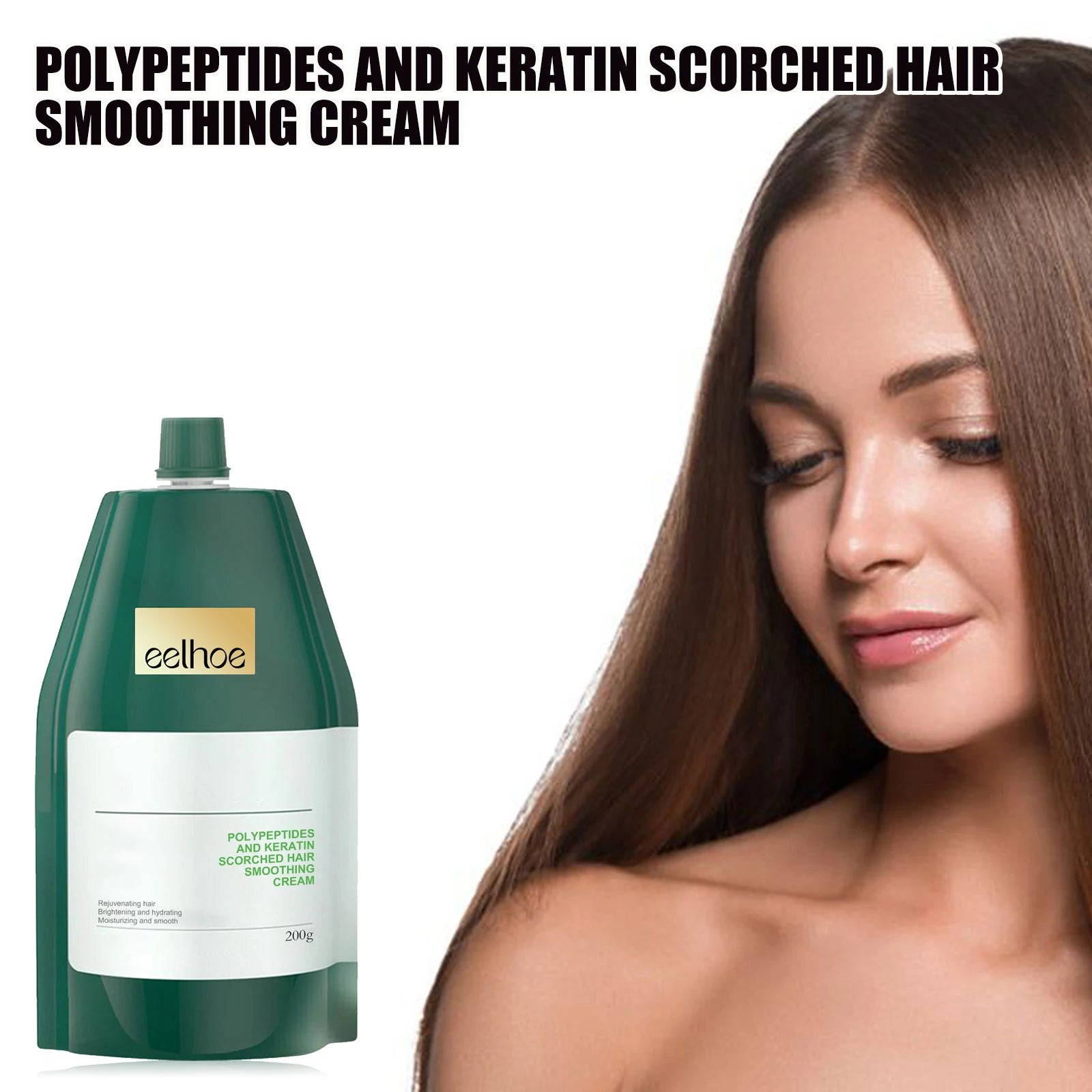 Keratin Hair Cream Quickly Smoothing Hair Reduce Frizz Split Ends Repairing Dry Damaged Scalp Moisturizing Hair Treatment Cream Peaceful Pleasures Health and Wellness