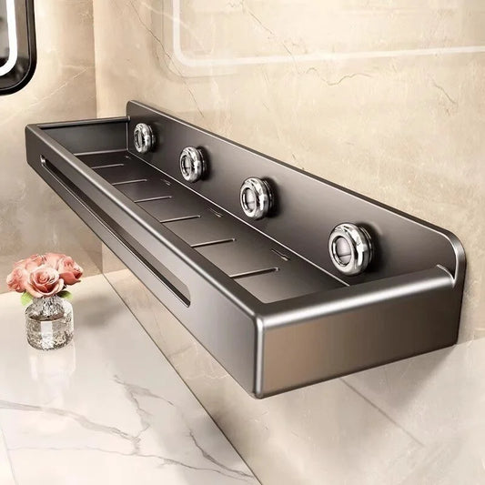 No-Drill Suction Cup Wall Shelf | Bathroom Storage Organizer Bathroom Wall Shelf Peaceful Pleasures Health and Wellness