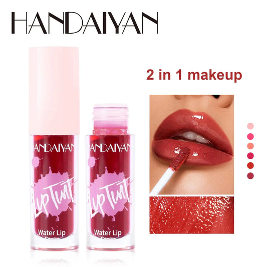 Handaiyan 6-Color Glossy Lip Stain & Cheek Tint | Long-Lasting Lip Stain Gloss Oasis Select