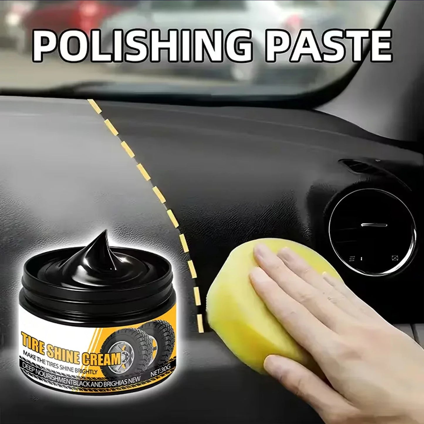 Nano Car Interior Wax – Plastic Renewal, Tire Shine & Protector