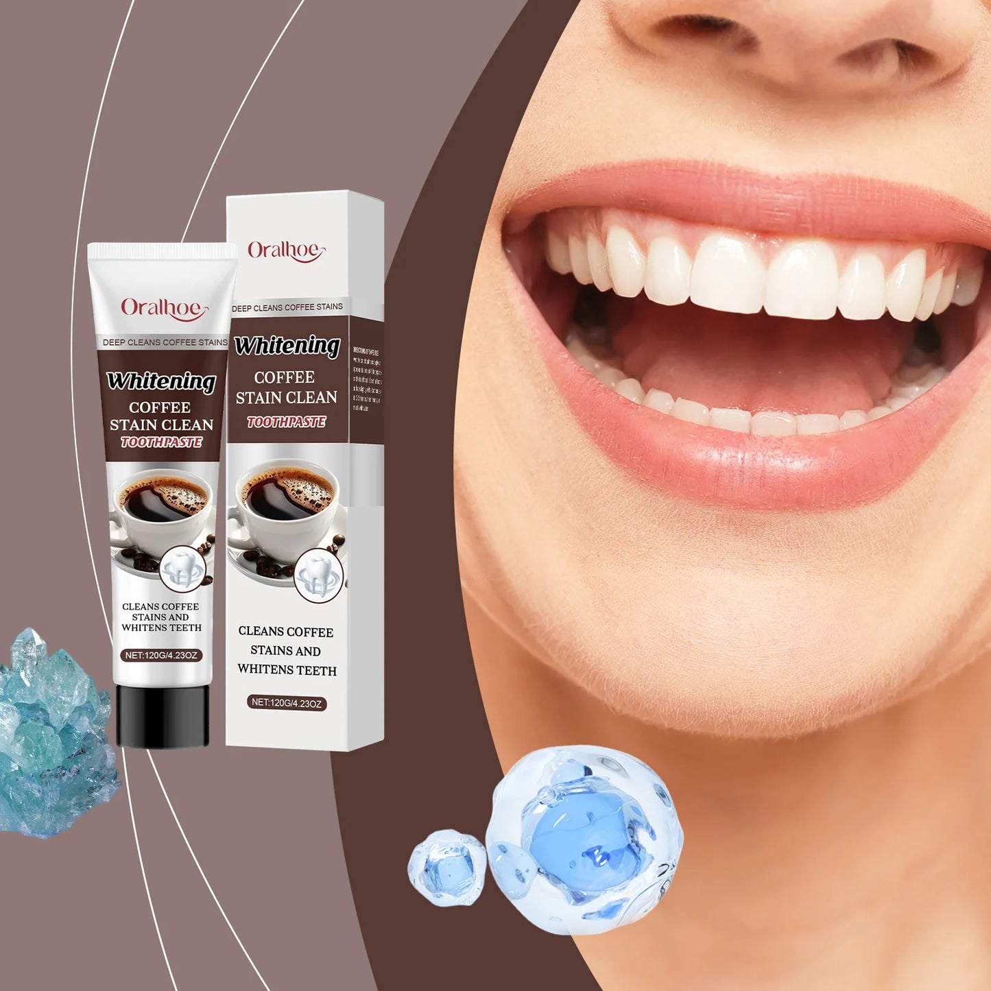 Oralhoe Whitening Toothpaste | Coffee Stain & Plaque Remover