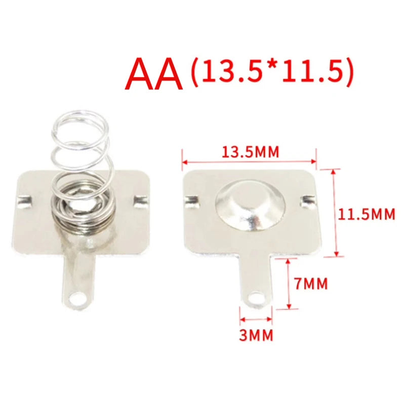20PCS Spring Sheet AA/AAA Contact Sheet Battery Box Positive And Negative Sheets DIY Accessories Peaceful Pleasures Health and Wellness AA 13.5X11.5MM