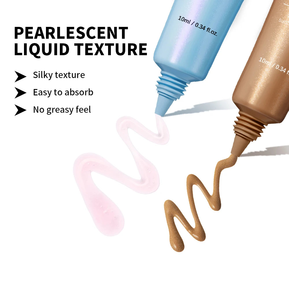 Bronze Brighten Drops Duo Primer Mix With Foundation Brighten Hydrate Silky Easy To Absorb No Greasy Feel Dual-action Travel Set Peaceful Pleasures Health and Wellness