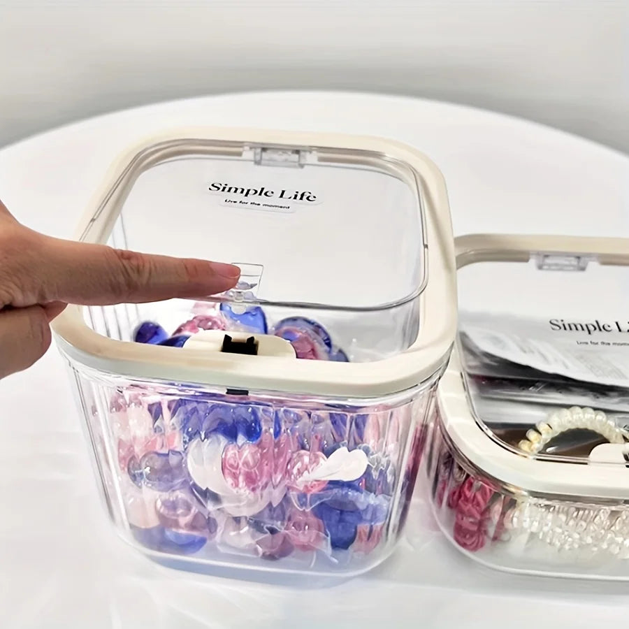 Laundry Pods Container & Storage Box – Eco-Friendly Organizer for Pods, Beads & Powder