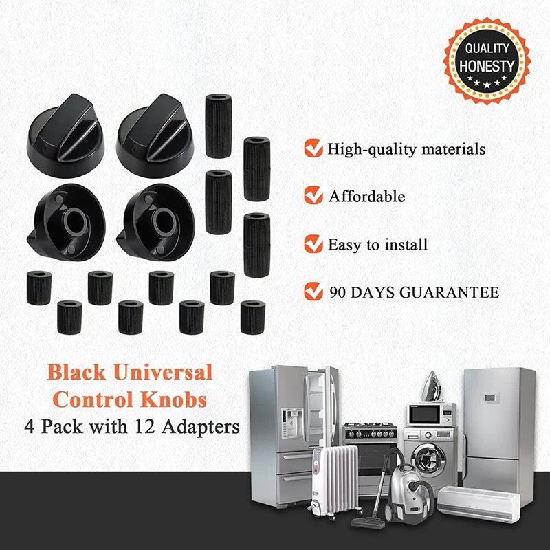4Pcs Universal Switc Knob Plastic Knob Gas Stove Control Knob General Range Oven Knob Cooker Hob Knob For Benchtop Burner Peaceful Pleasures Health and Wellness