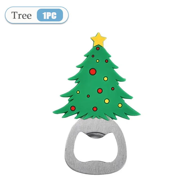 Christmas Magnetic Bottle Opener | Santa Silicone Fridge Magnet