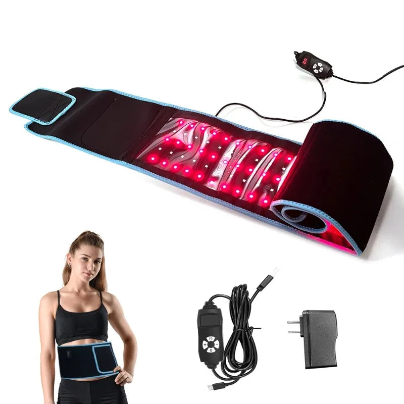 Red Light Belt 660nm 850nm Near Infrared Light Wrap Red Light Device for Body Relaxing Muscle Back Massager Peaceful Pleasures Health and Wellness