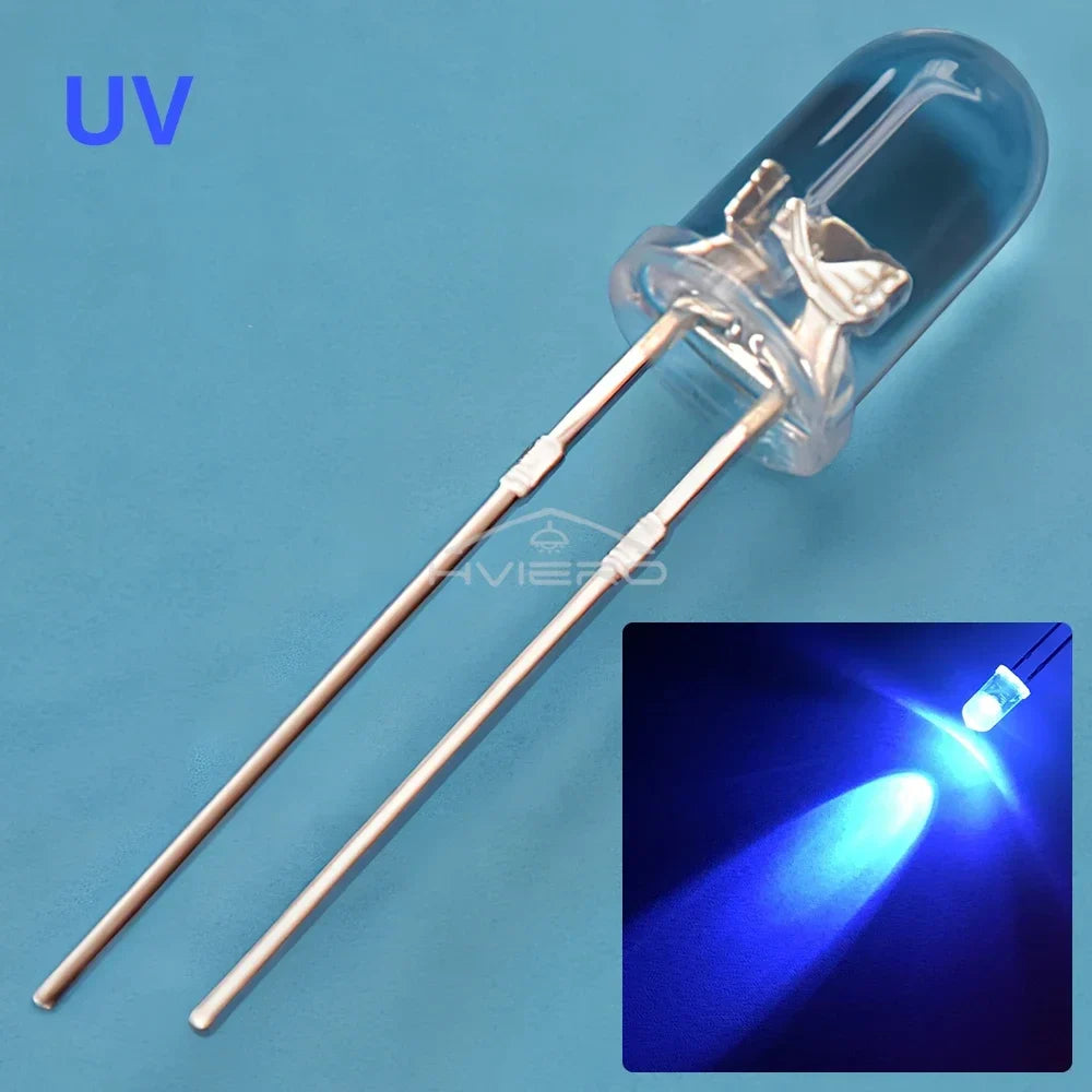 5mm Super Bright LED Diodes 100/200 Pack – 9 Colors