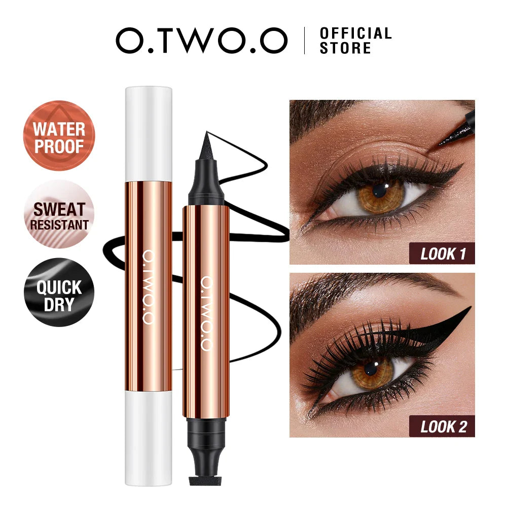 O.TWO.O Dual-Ended Stamp Liquid Eyeliner – Waterproof Cat Eye
