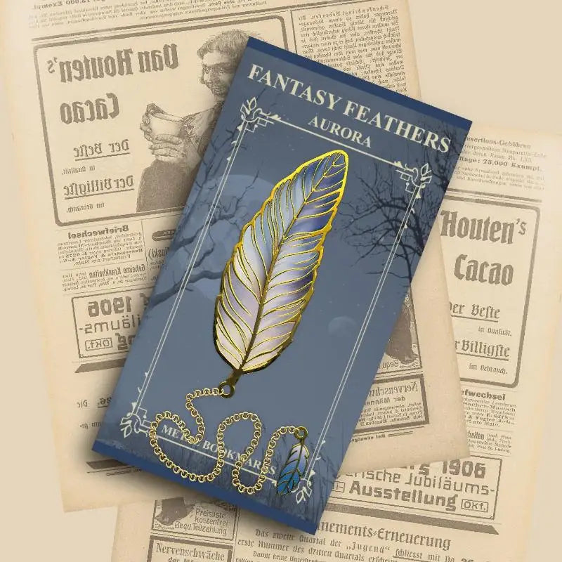 Vintage Gold Metal Bookmark with Chain Pendant | Page Divider