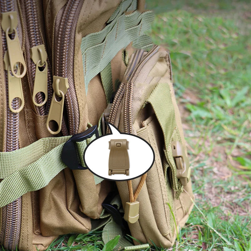 3-Pack MOLLE Webbing Buckle Clips for Tactical Backpacks MOLLE Backpack Clips Peaceful Pleasures Health and Wellness